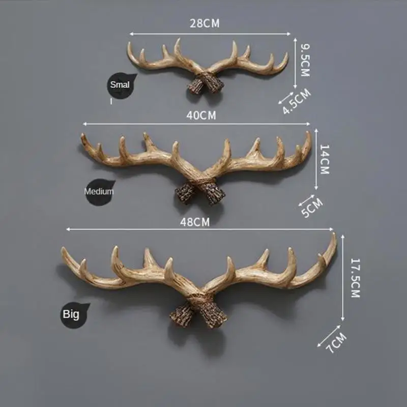 Hangers Retro Antler Wall Hanging Coat Hook Creative Clothing Storage Hallway Wall Decorative Key Hook