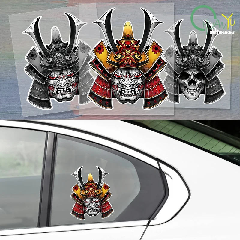 Japan Demon Ghost Samurai Car Stickers Skull Prajna Auto Fuel Tank Hannya Decal Vinyl Laptop Shape A4 Q3 Auto Decoratio