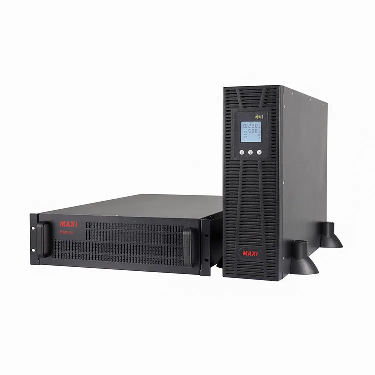 Rack Mount Online UPS 220V 10KVA Double Conversion Power Supply Pure Sine Wave External 18Ah 240V Battery Bank Backup System
