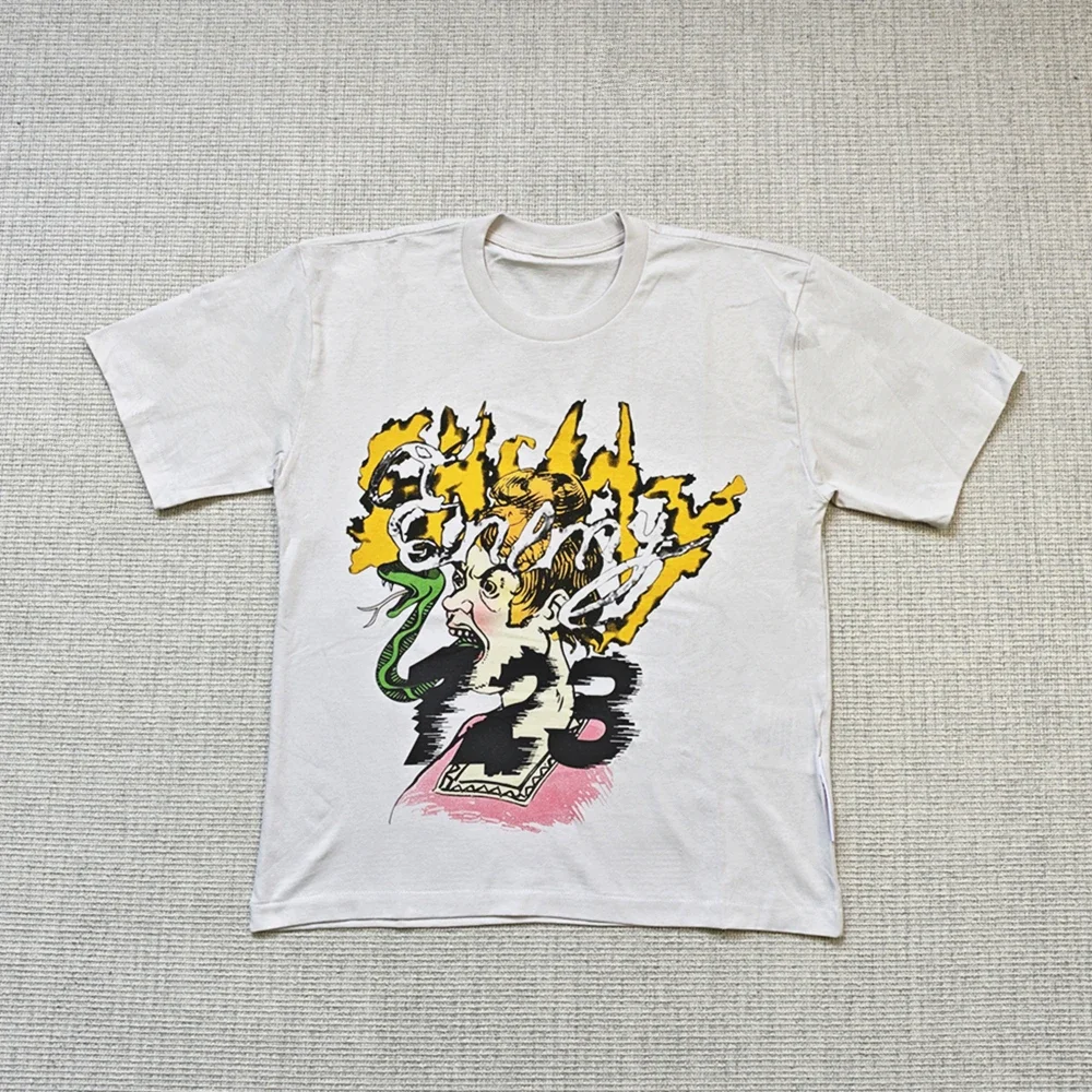 

Yao Fashion RRR123 Casual Luxury Brand Tee Tops Pure Cotton Tee Graphics Print Streetwear Loose Oversize Vintage T Shirt For Men