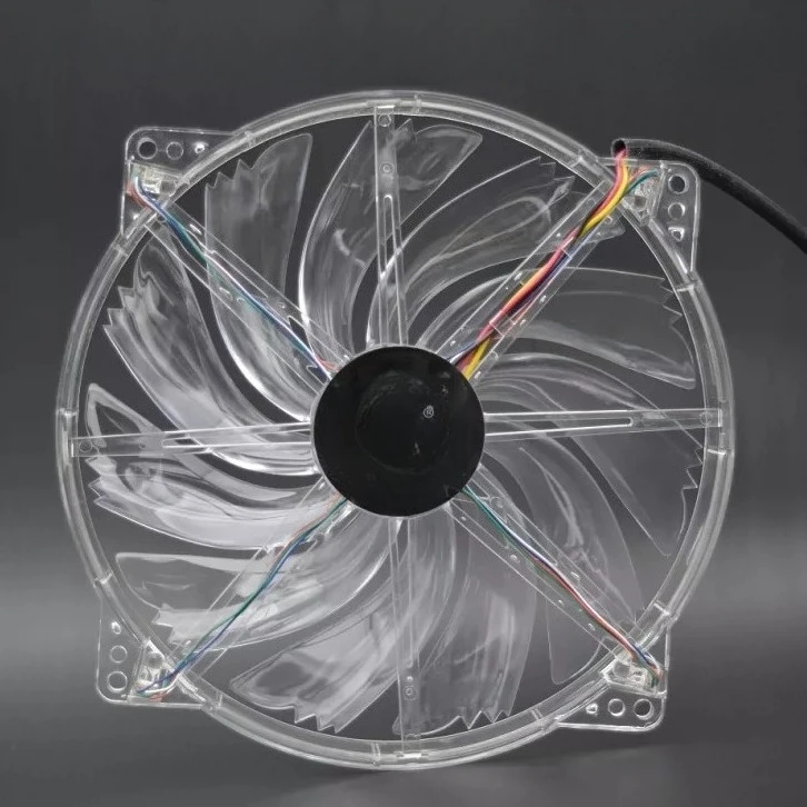 For TT 17cm  Chassis Fan Ultra-Quiet Computer Cooling Ventilating Fan  Led Blue Light Fan 17x17x20cm~~