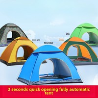 Tent Outdoor 3-4 Person Fully Automatic Camping Folding Tent Beach Simple Quick Open Double Camping Equipment