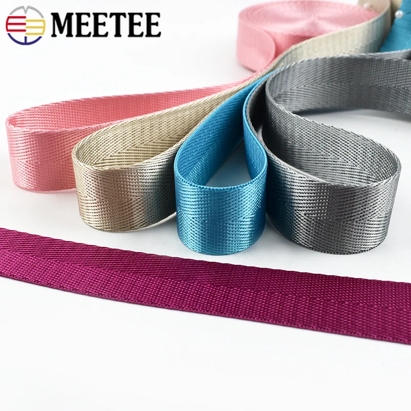 2/5/10M 25mm Meetee Nylon Gurtband Taschengurt Gewebtes Band 1mm Dicker Sicherheitsgurt Bandband Kleidung Schrägband Nähen Besätze Kit