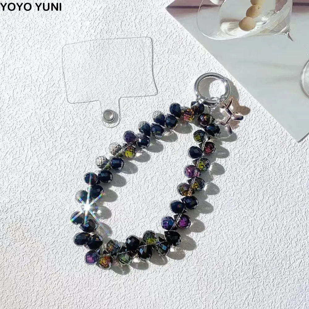 

Ремешок для телефона с хрустальными бусинами в виде собаки, цветной стразы, анти-потерянная цепочка для мобильного телефона, цепочка на запястье, ручной ремешок для мобильного телефона