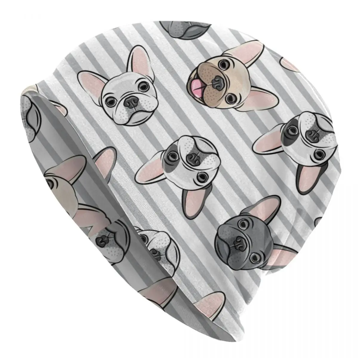 

Шапка-бини с французскими бульдогами на заказ, зимняя теплая шапка Homme, вязаные шапки, модные уличные лыжные шапки для собак, шапки с черепами для