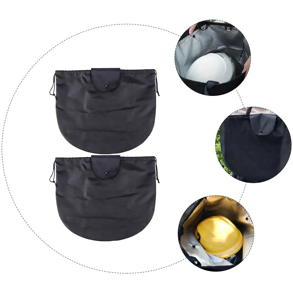 2 buah tas penyimpanan sepeda motor desain tali serut ringan portabel untuk pembawa olahraga perjalanan bersepeda