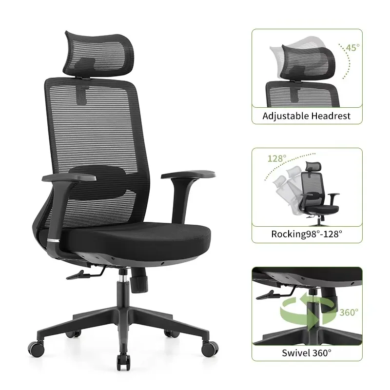 Adjustable seat mechanism office orthopedic support reclining mesh administrative computer chair