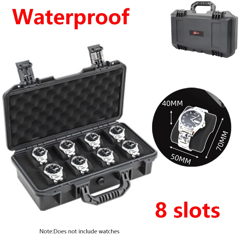 6/15 Slot Abs Plastic Watch Case Portable Waterproof Watch Case Is Used To Store Watches Tool Box