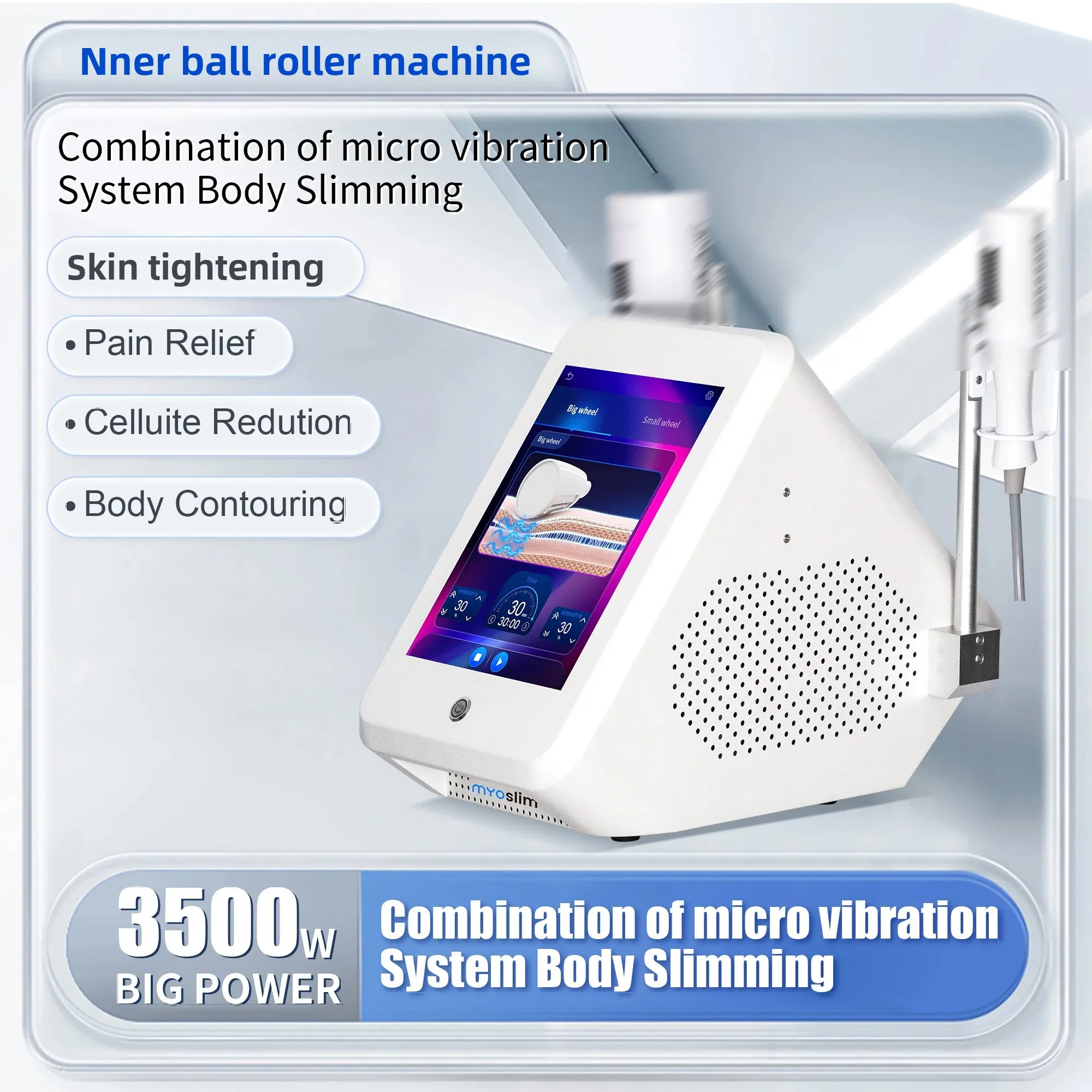 

EMS body shaping 200HZ roller slimming inner ball roller 360 degree infrared vacuum roller massage professional beauty device