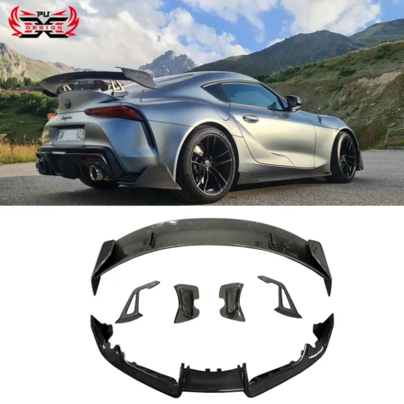 

AD Style Dry Carbon Fiber Front Lip Wing Spoiler For Toyota Supra A90 A91 Mk5 Front Splitter Bumper