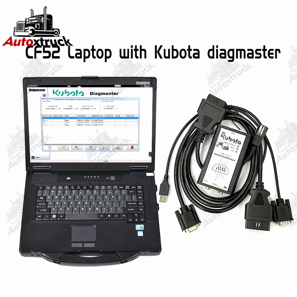 For KUBOTA Agricultural Machinery Tractor Truck DIAGNOSTIC TOOL TAKEUCHI Diagmaster DST-i Datalink with CF52 CF-52 Laptop