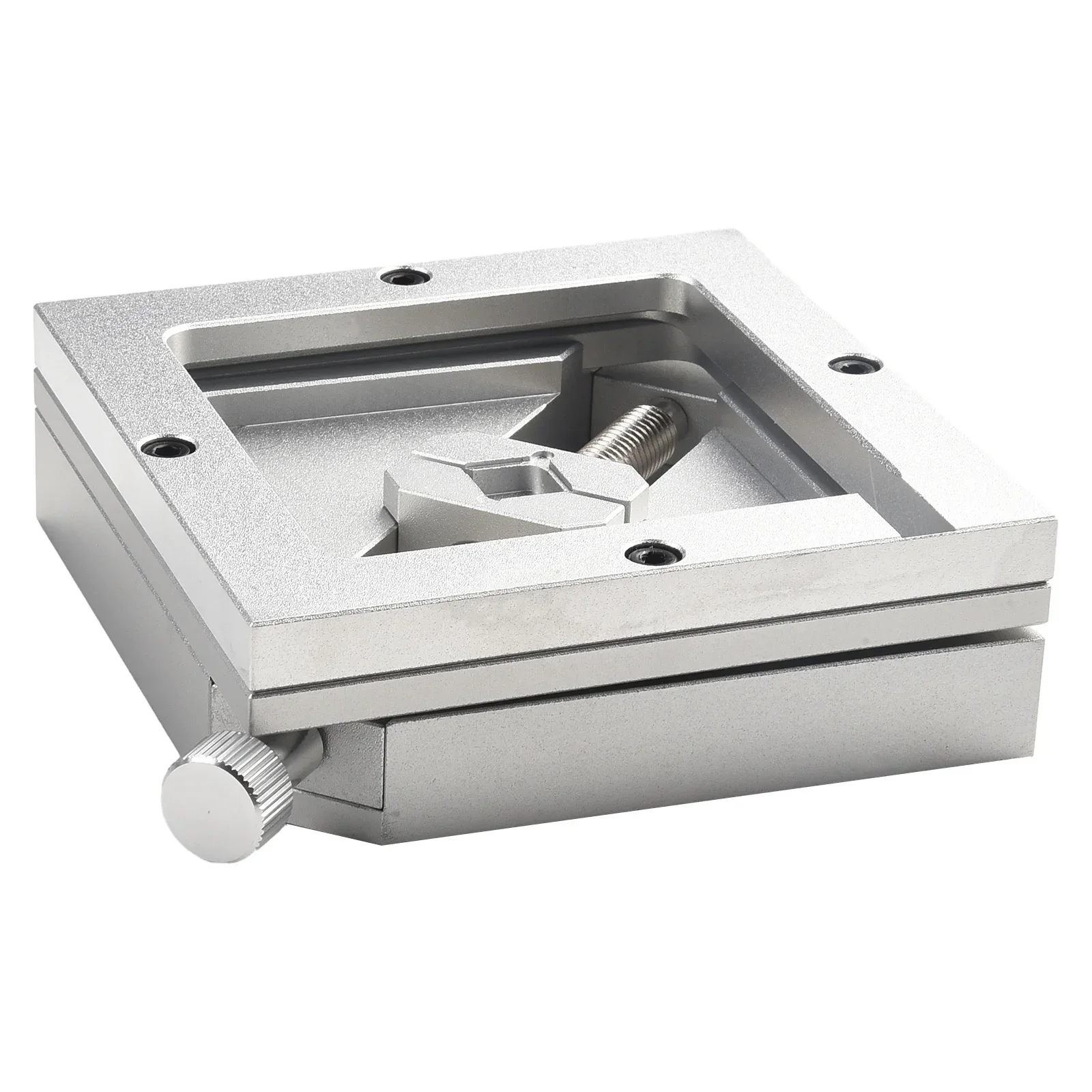 For BGA Reballing Kit 90mm Reball Station Fixture Jig With 10PCS Stencil Silver For BGA Heavy Duty Table Template Template Brack