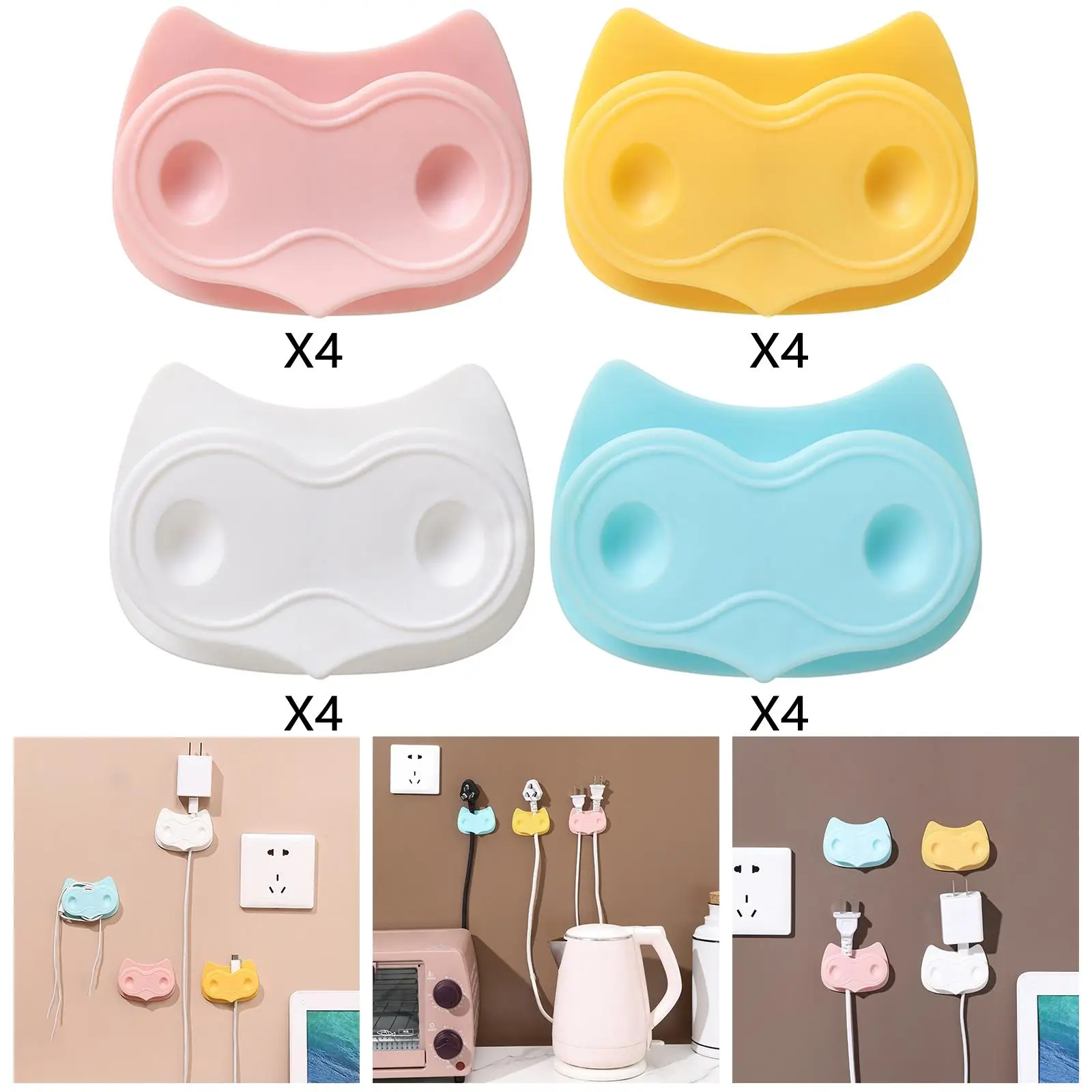 Gancio per organizzazione mensola porta clip per rack da 4 pezzi per ufficio