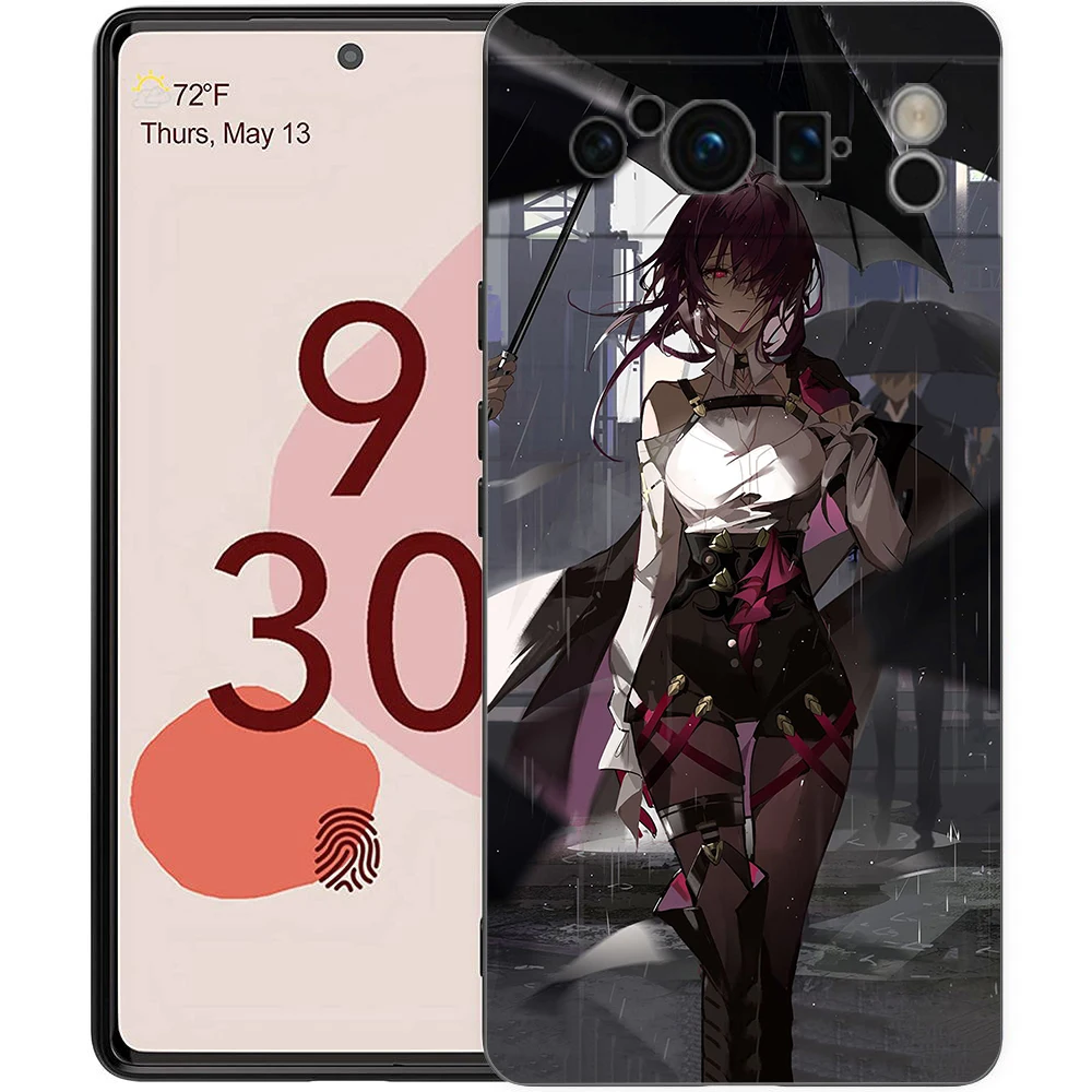 Honkai Star Rail Genshin Impact Phone Case For Google Pixel 8 7 6 Pro 6A 7A 5G Soft Silicone Shockproof TPU Black Cover Fundas