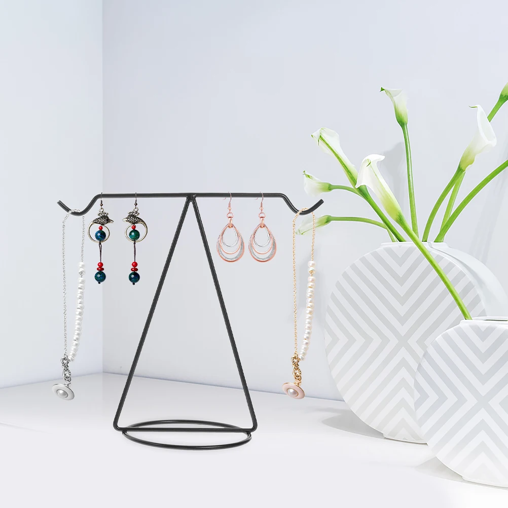 

Iron Jewelry Rack Earrings Necklace Holder Durable Material ganizer St Women Hanger Tree Display Storage Solution