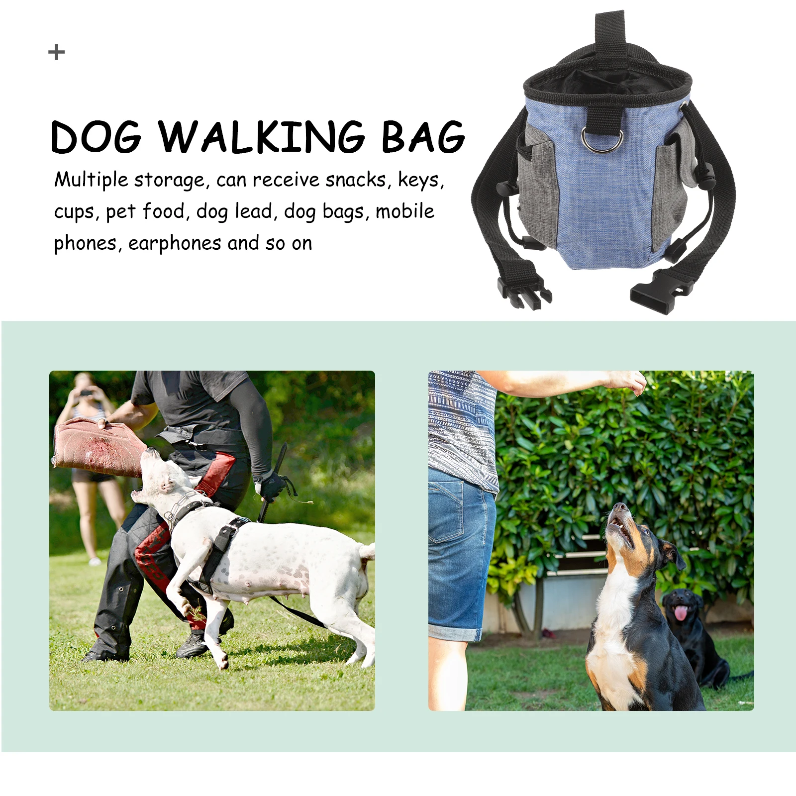 

Pet Dog Training Treat Bag Portable Lightweight Oxford Cloth Waist Bag Outdoor Snack Holder Dog Walking Storage Pouch Reusable