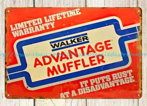 bedroom ideas Walker Advantage Muffler metal tin sign