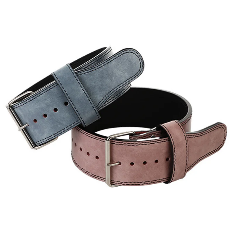 Leather Powerlifting Belt for Men Women Weight Lifting Belt for Gym Squat Deadlift Bodybuilding Weightlifting Waist Support Belt