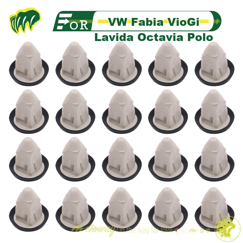 20pcs Buckles For VW Fabia VioGi Lavida Octavia Polo Nut Fixing Buckles Rear License Plate Fixing Base