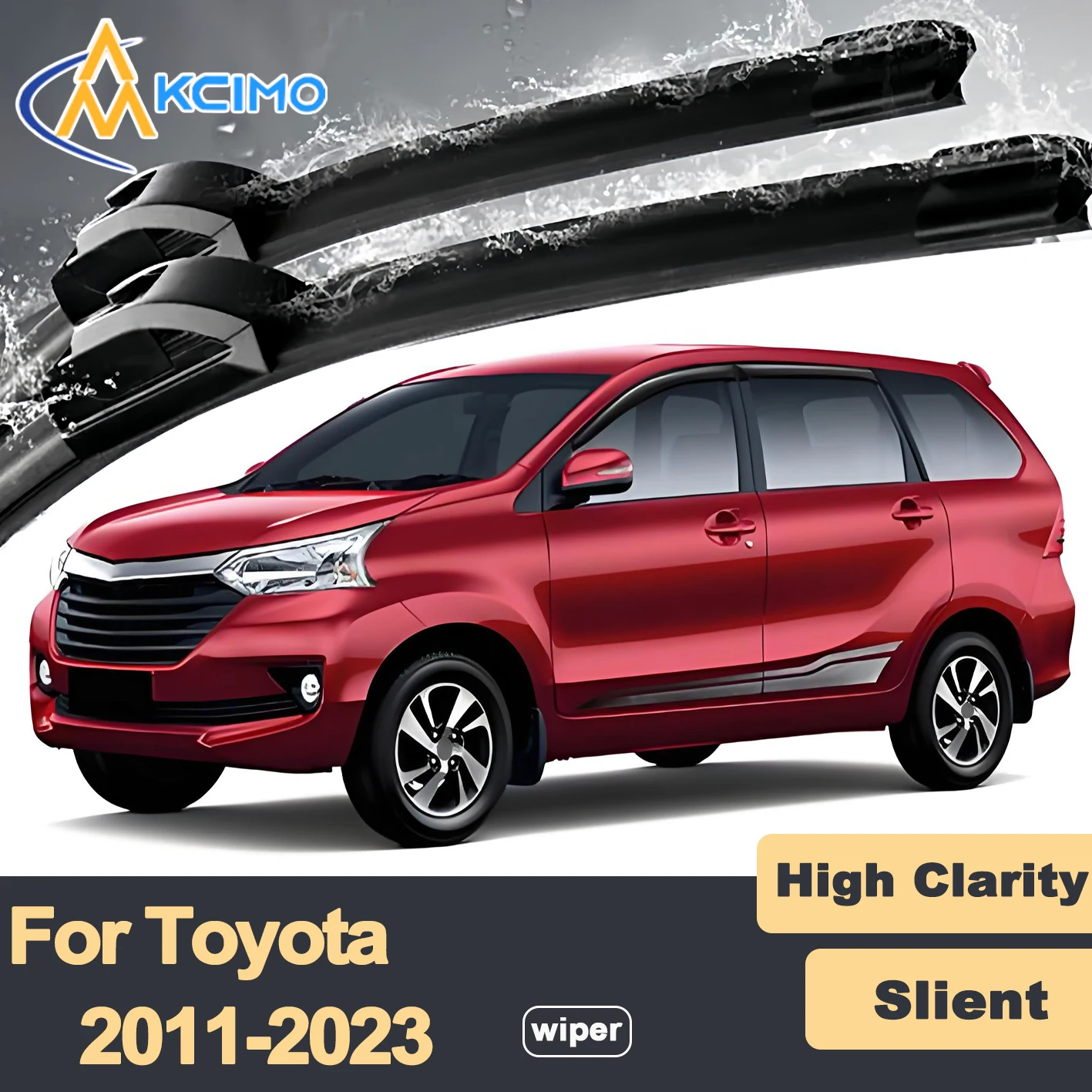 

Premium Rubber Durable Silent Windshield Wiper Blades 2pcs for Toyota Avanza F650 2011-2023 Daihatsu Xenia Transmover