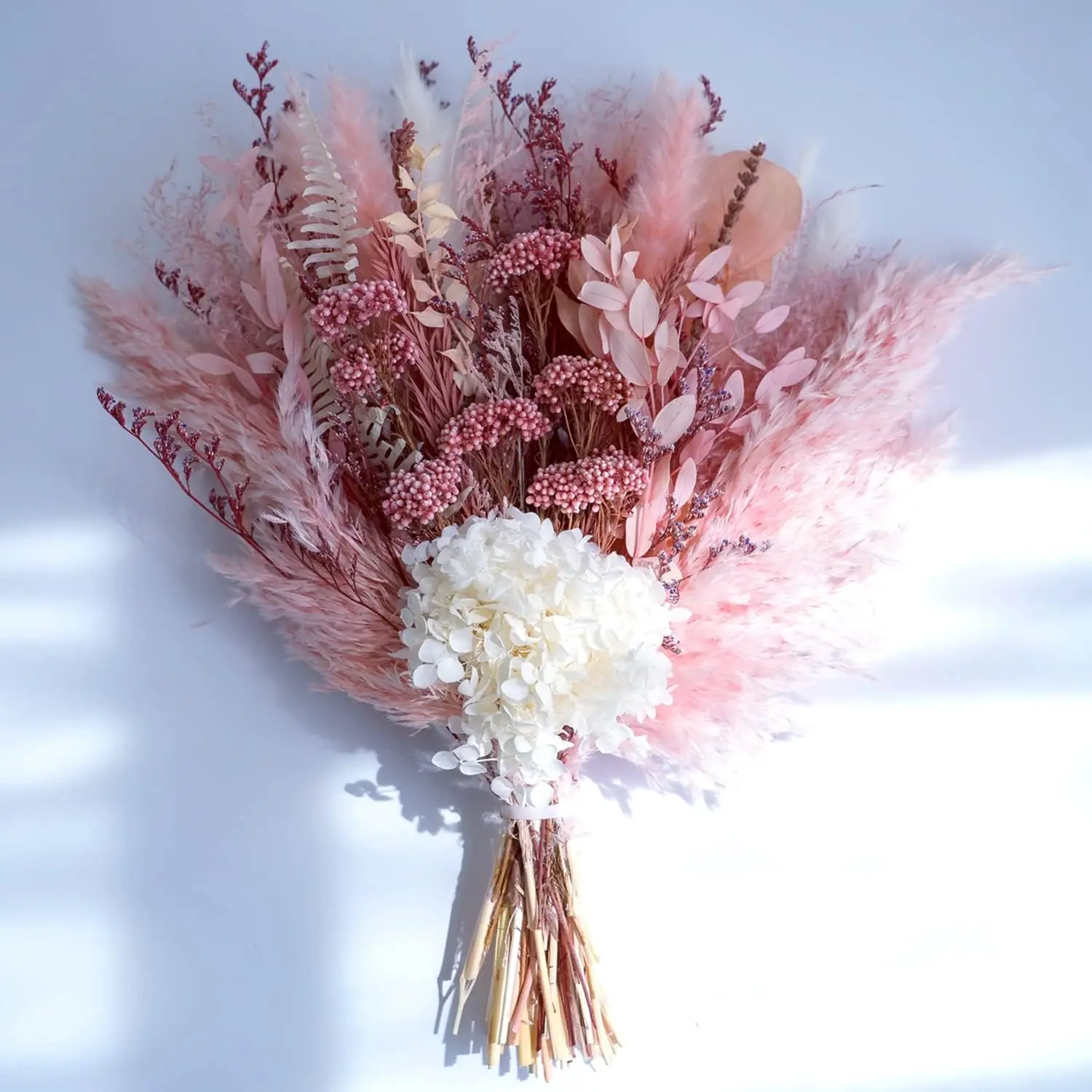 1bundle Artificial Flower Boho Natural Dried Pampas Grass Bouquet - Perfect For Spring Summer St Patrick's Day Easter Decor