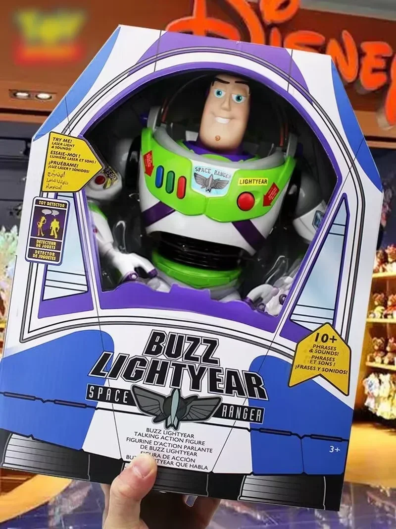 New Genuine 33cm Disney Toy Story Buzz Lightyear Spacecraft Sound Model Doll Desktop Collection Birthday Gift For Children