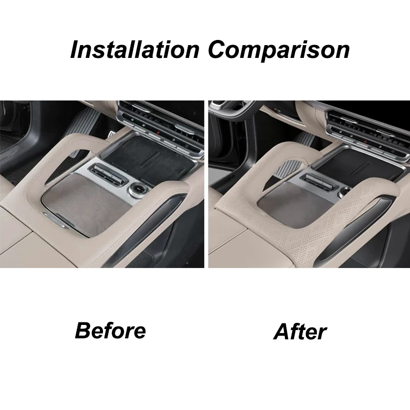 For Zeekr 8X 2026 Central Control Armrest Handle Leather Protective Cover Interior Accessories