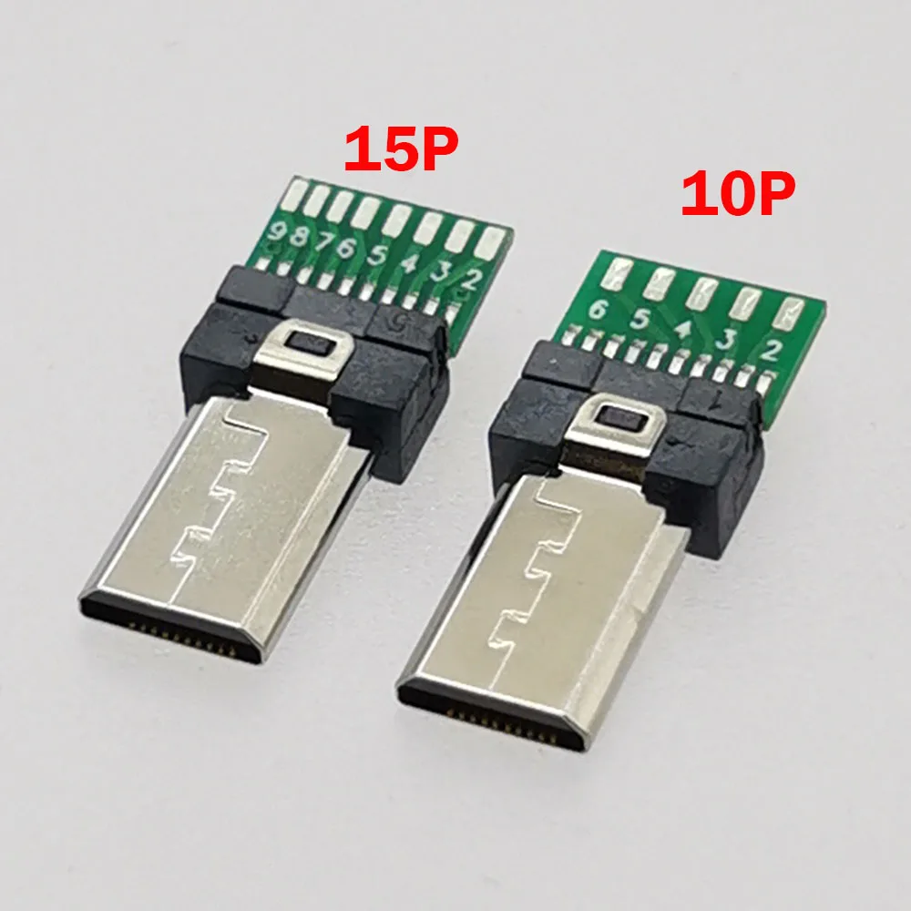 1PC 15Pin 10Pin mini-USB Data Jack Micro USB Connector Plug For Sony Xperia digital camera MP3 HDR-CX405 CX280E CX290E