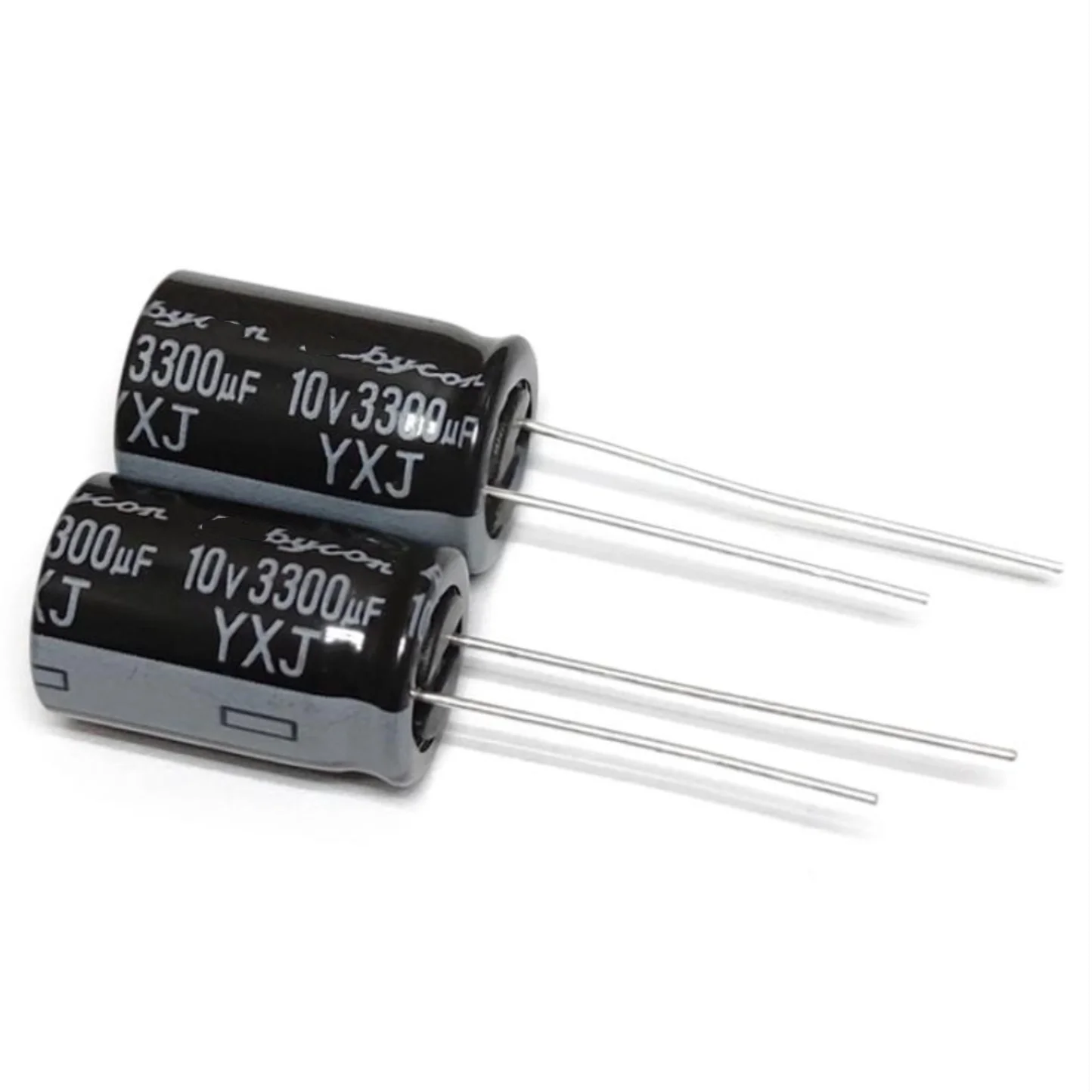 10 فولت YXJ 105 ° C حياة طويلة 10 فولت 220 فائق التوهج 330μF 470 فائق التوهج 1000 فائق التوهج 2200μF 3300μF 4700 فائق التوهج الأصلي شعاعي الرصاص الألومنيوم المكثفات الكهربائية