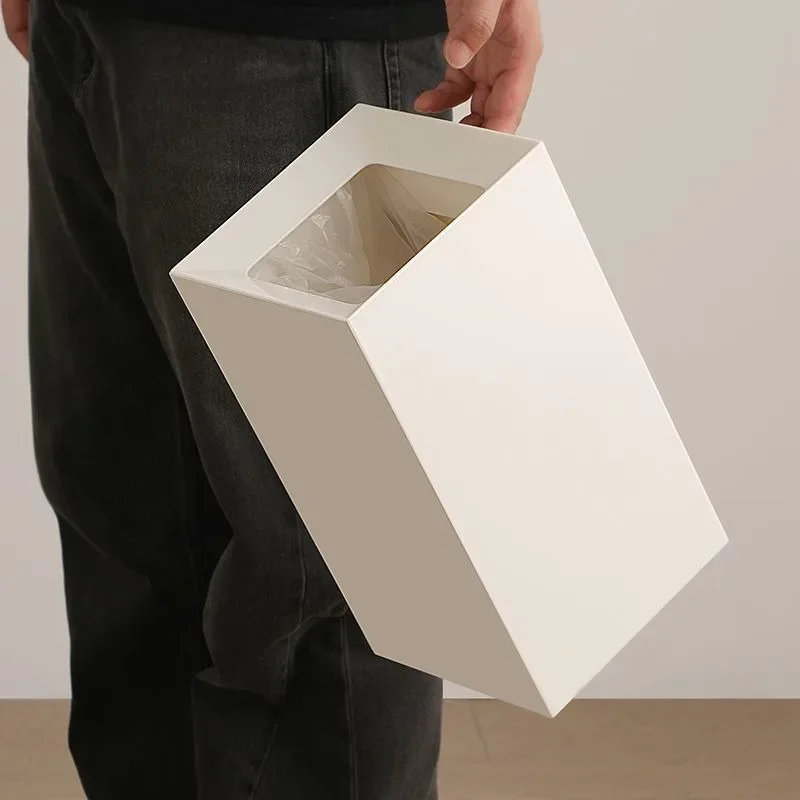 Creative Trash Can Minimalist Handle Cube Trash Cans Bedroom Rectangular Garbage Bin Living Room Office Dormitory Garbage Bins