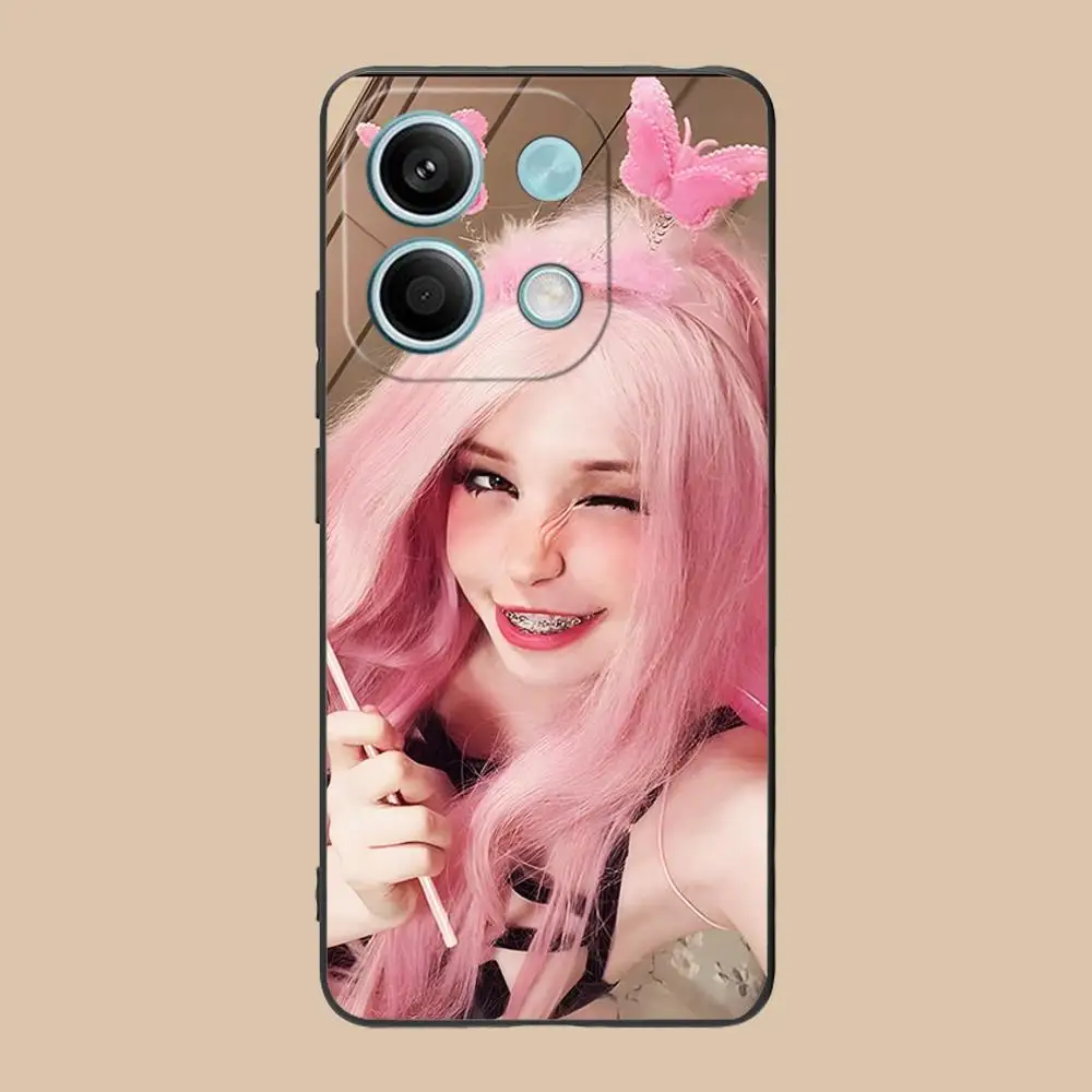 Belle Delphine Mobile Phone Case for POCO F6 F5 F4 F3 F2 Pro GT C40 Colour Printing Protective Cover Pretty Smartphone Luxury