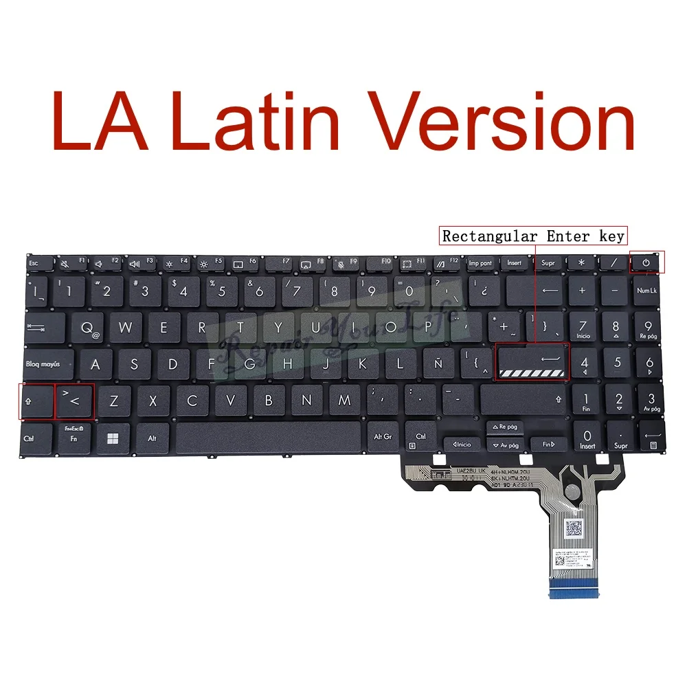 Imagem -03 - Teclado Latino para Asus Vivobook 15 Eua la X1503 M1503 X1504 E1504 M1504 M1503qa X1504za 512jus00