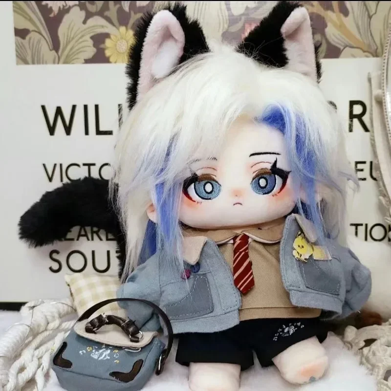 20CM Anime BLUE LOCK Cosplay Michel Caesar Cartoon Soft Adorable Plush Doll and Clothes with Ear and Tail Toy Christmas Gift