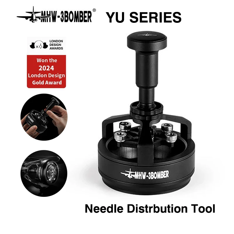 

MHW-3BOMBER Yu Series WDT Tool 6-Needle Espresso Stirrer, Adjustable Depth Distribution for 51/53/58mm Portafilter Barista