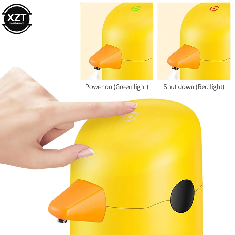 Touchless Automatic Soap Foam Dispenser for Kids Cute Little Yellow Duck Touchless intelligent Induction for Home Bathroom