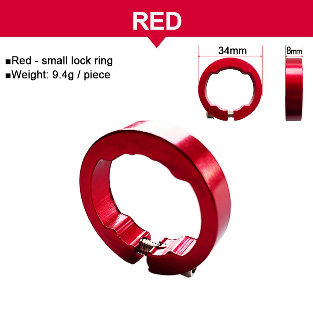 

1 Pair Aluminum Alloy Bike Grips Fixing Ring End Lock Rings MTB Bike Handlebar Lock Ring 22.2mm Handle Grips Fixing Snap Ring