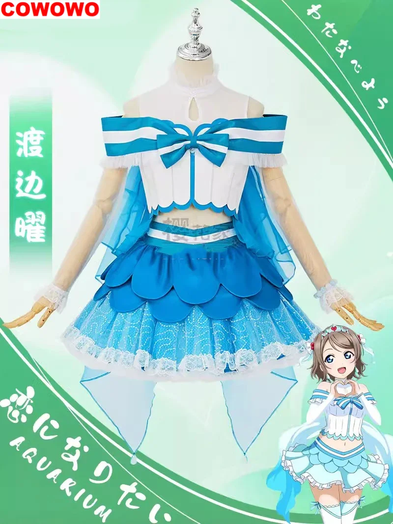 COWOWO Anime LoveLive!Aqours Love Aquarium You Chika Riko Kanan All Members Gorgeous Lovely Uniform Cosplay Costume Women