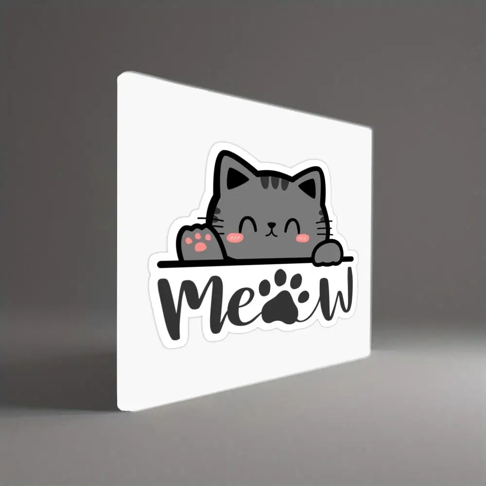 grey kitten Cat Small mouse pad Cartoon animal square portable desk mat rubber anti-slip Laptop PC office accessory mousepad