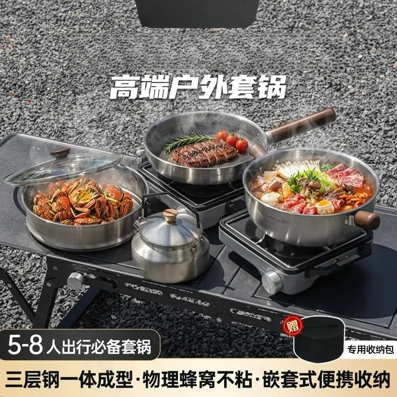 Camping Cooking Set Large - Set Peralatan Masak Outdoor Kompor Cassette