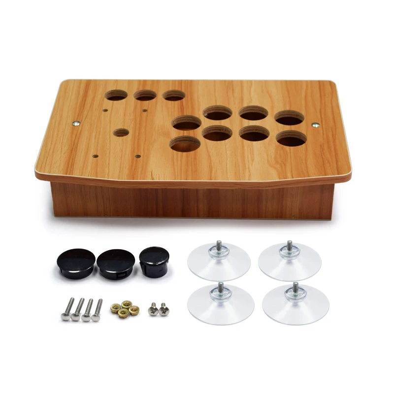 Empty Wooden Box for Arcade Game Machine DIY Can be Installed Joystick Button for Retro Video Games