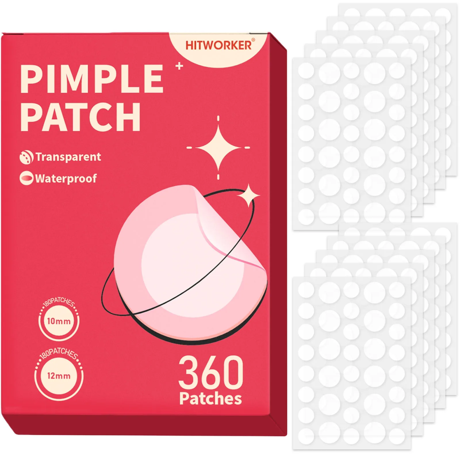 Hydrocolloid acne patch facial cleansing care essence, tool accessory, invisible and waterproof, suitable for all skin types