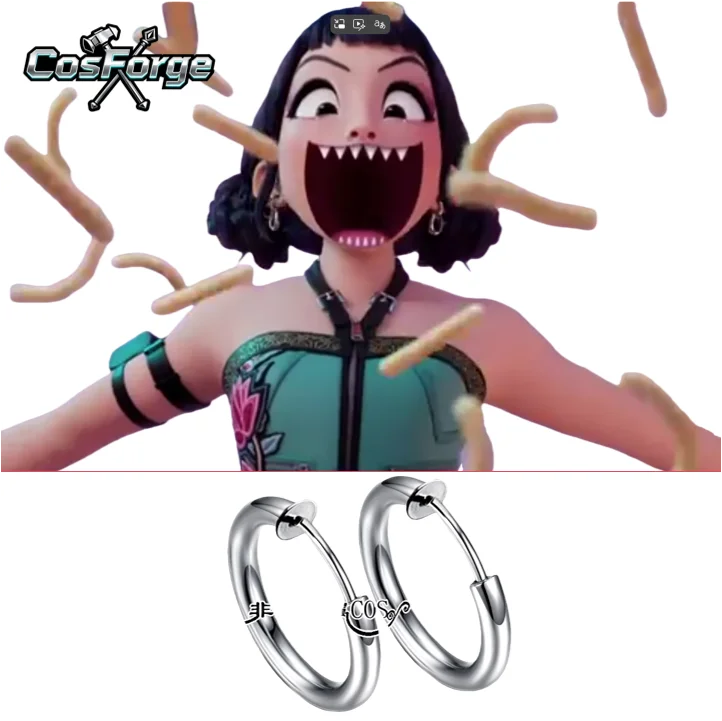 

Аниме Kpop Demon Hunter Zoey серьги-клипсы женские зажимы для ушей серьги-гвоздики для девочек Хэллоуин реквизит аксессуар аксессуар для косплея