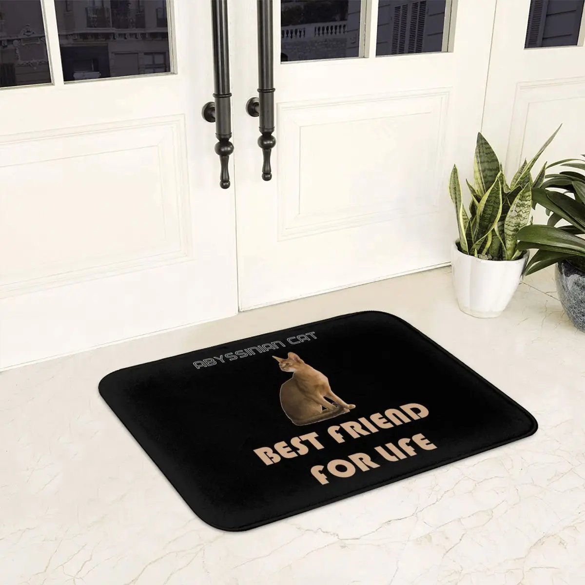 Abyssinian Cat Best Friend For Life Doormat Non-slip Bathroom Floor Mats Home Entrance Rugs Kitchen Living Room Carpet Footpad