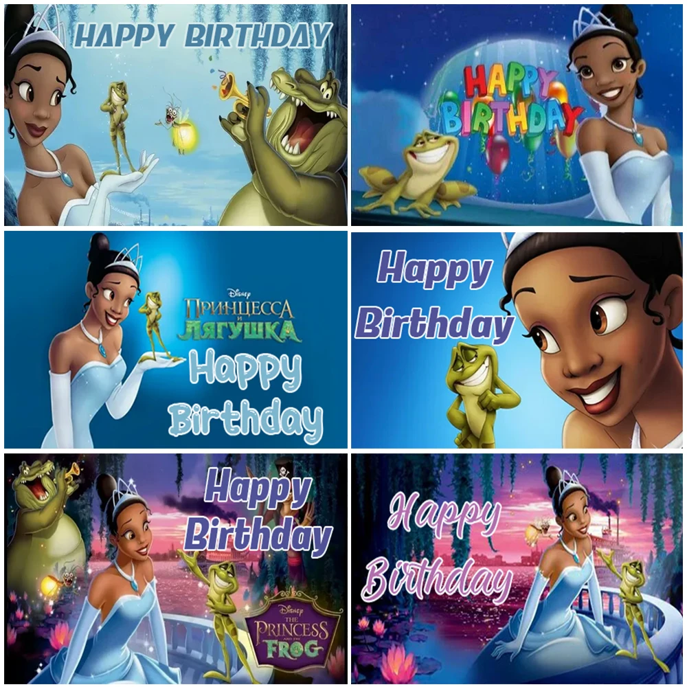 

Disney The Tiana Princess And The Frog Birthday Party Decoration Supplies Banner Baby Shower Photo Backdrop Props Kid Girl Gifts