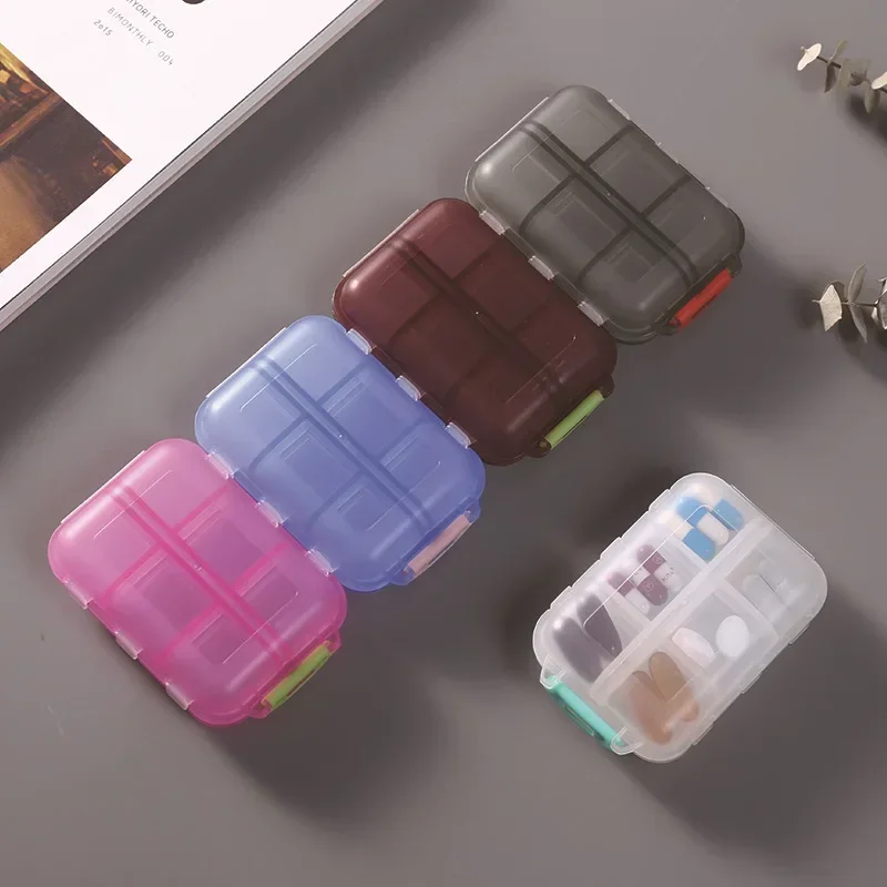 Reise-Pillen-Organizer, feuchtigkeitsbeständig, Pillenbox für die tägliche Tasche, 12-Gitter, Pillenetui, tragbarer Medikamenten-Vitamin-Halter-Behälter