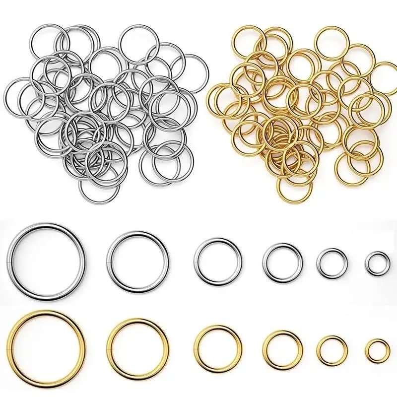 50-100pcs/lot Stainless Steel Jump Rings Connectors DIY Pendant Earring Jewelry Finding Making Accessories Wholesale Open Ring