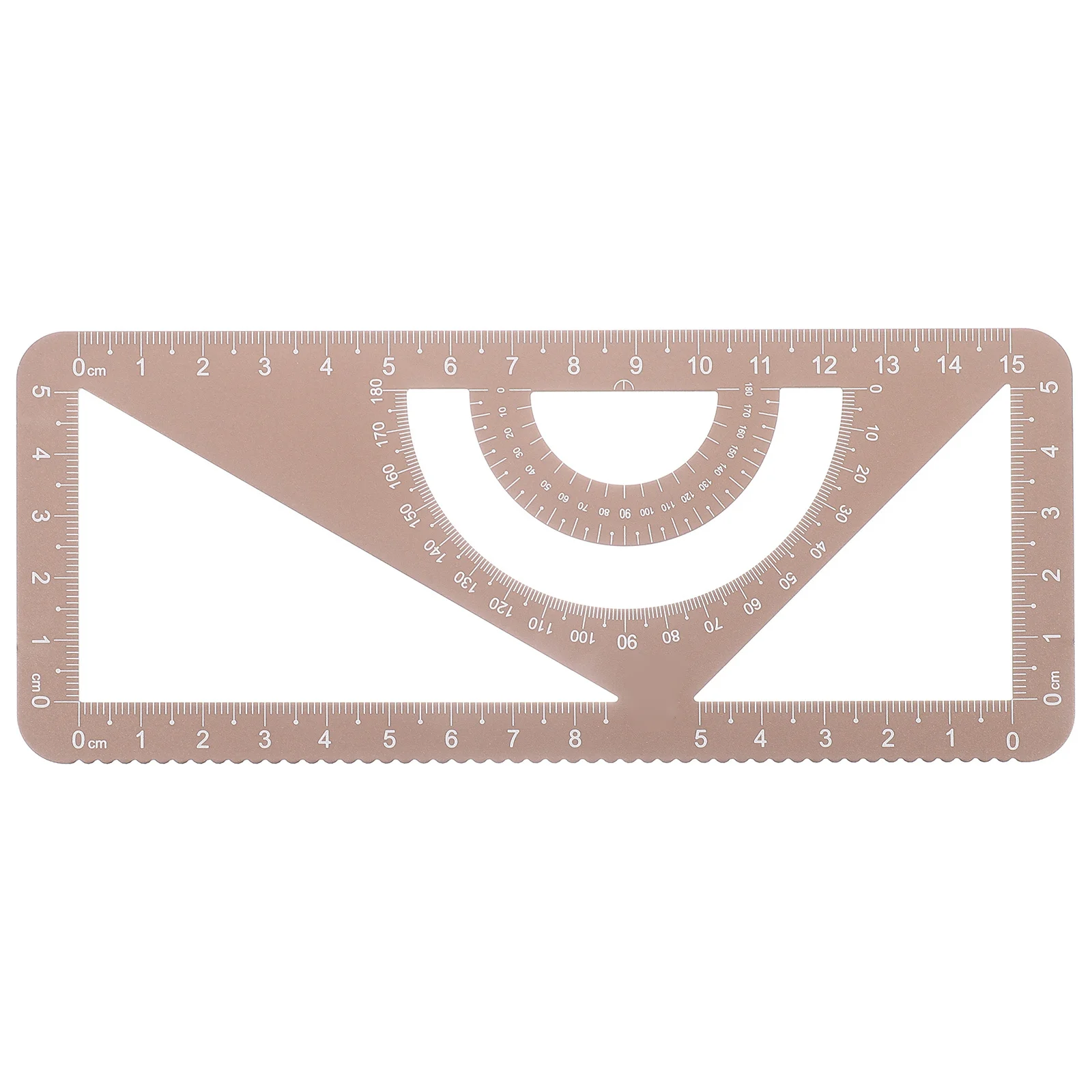Multi-Functional Aluminum Alloy Ruler Professional Drawing Accessory Measuring Tool for Students Teachers Architects Engineers