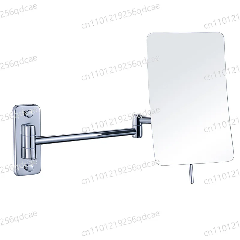 Bathroom square makeup mirror, bathroom high definition telescopic silver-plated mirror, Nordic creative makeup mirror