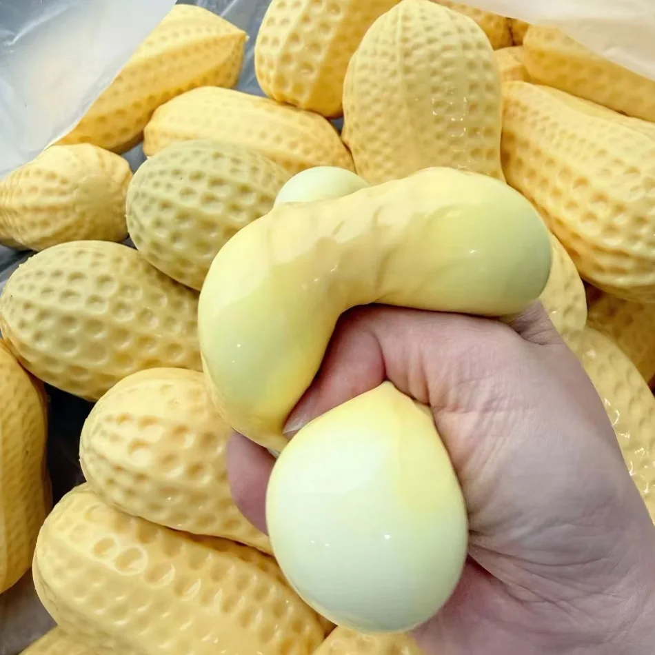 Weicher Erdnuss-Stressball Quetschspielzeug Ohne Rückfederung Butterweiches Gefühl Fidget-Spielzeug ASMR Sensorisches Anti-Stress-Spielzeug für Erwachsene – Detail 3