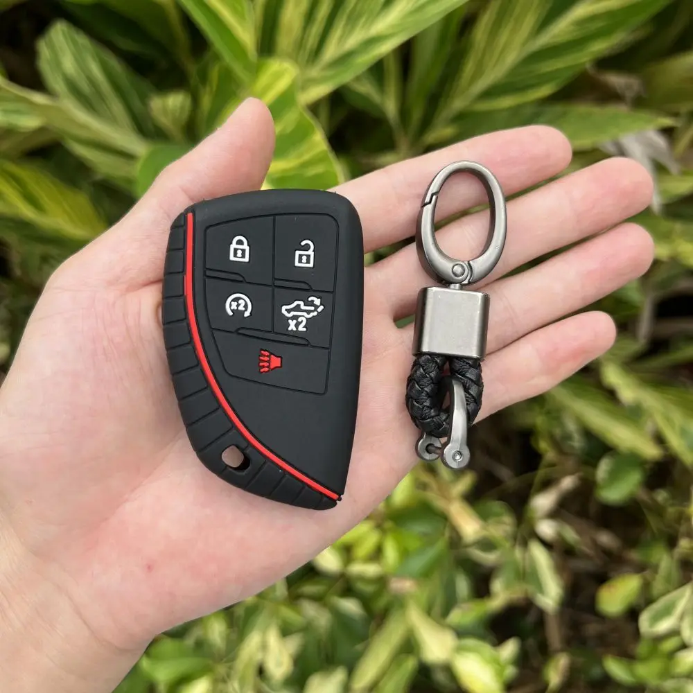 5 knoflíků silikon auto fob šifrovací klíč zakrýt pouzdro pro buick ENVISION chevrolet silverado 2023 cadillac GMC daleký klíčenka příslušenství